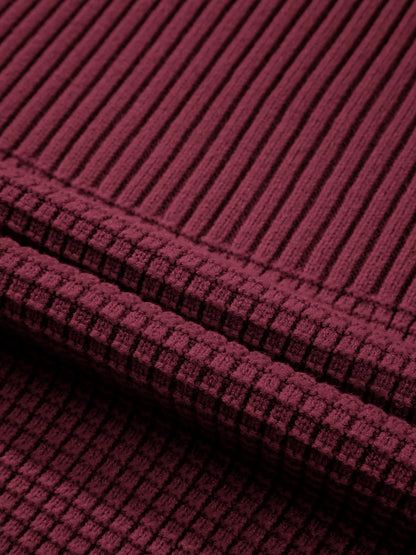 Domitila | Suéter Solid Color Mixed Tejido Texturizadoted Crew