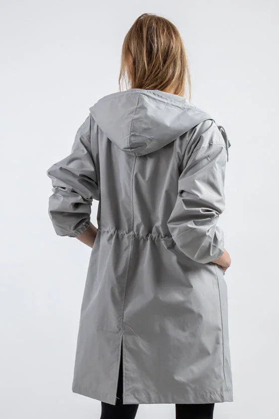 Silver | Parka Cortaviento Gris