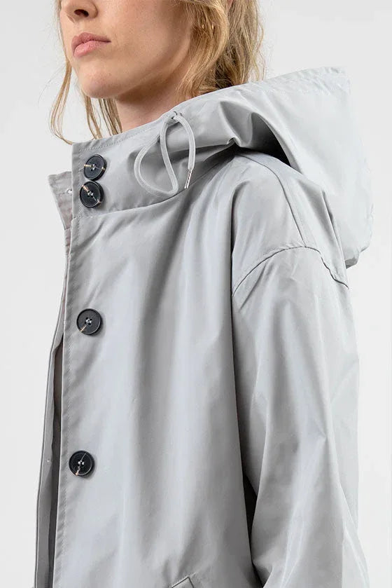 Silver | Parka Cortaviento Gris