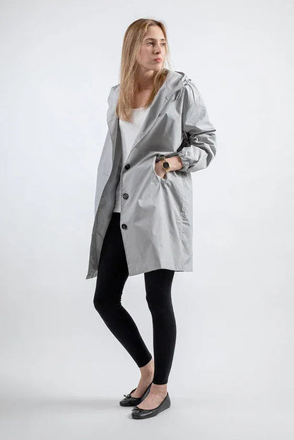 Silver | Parka Cortaviento Gris