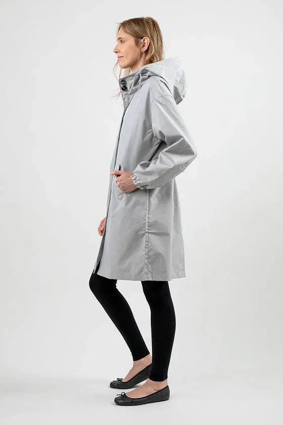Silver | Parka Cortaviento Gris