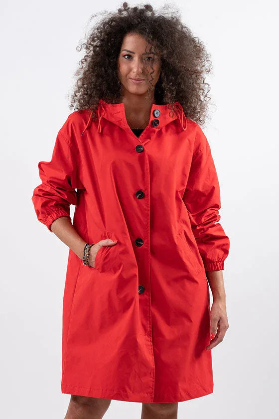 Scarlet | Parka Cortaviento Roja