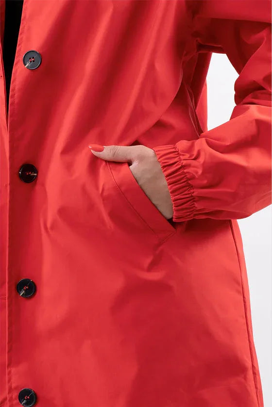 Scarlet | Parka Cortaviento Roja