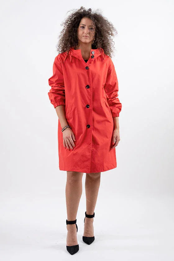Scarlet | Parka Cortaviento Roja