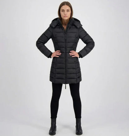 Noir | Parka Larga Negra con Capucha