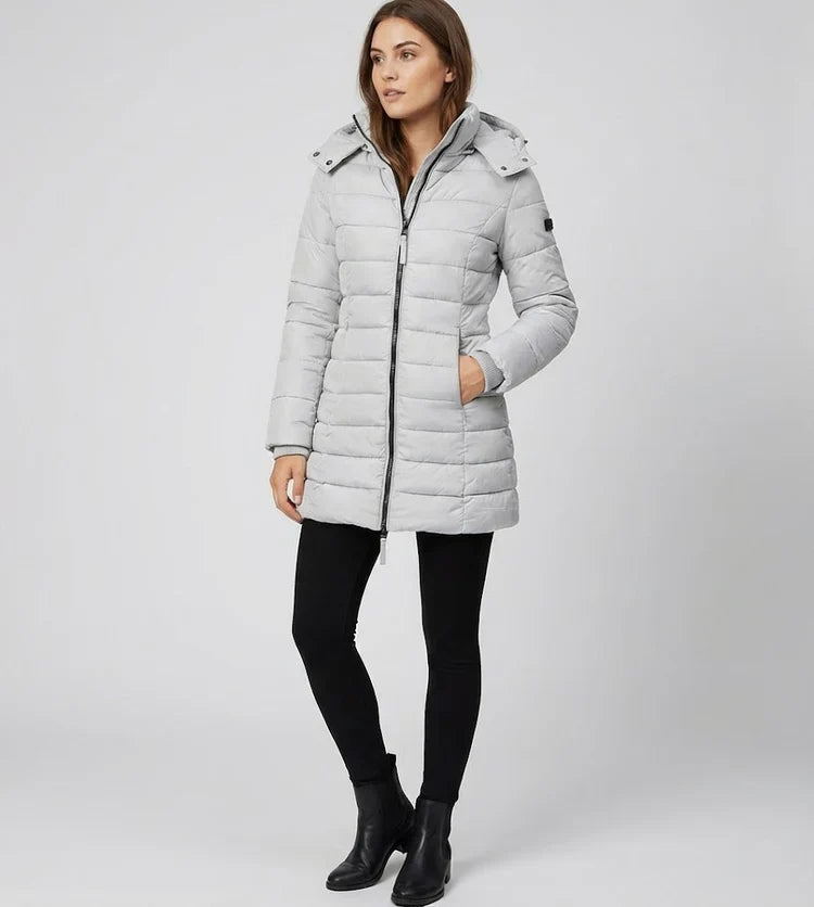Noir | Parka Larga Negra con Capucha